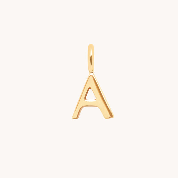 Initial Charms - A Initial Charm 9k Gold - Welding Charm - Astrid &amp; Miyu