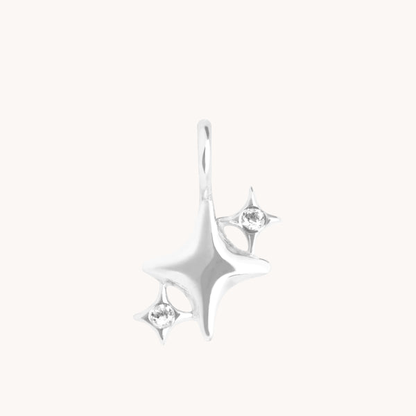 Motif Charms - Cosmic Cluster Charm 9k White Gold - Charms & Pendants - Astrid & Miyu