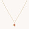 Birthstone Jewellery - January Garnet Birthstone Necklace in Solid Gold - Pendant Necklace - Astrid &amp; Miyu