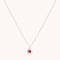 Eternity Collection - January Garnet Birthstone Necklace in Solid White Gold - Pendant Necklace - Astrid &amp; Miyu