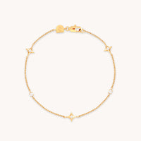 18k Gold Plated Jewellery - Cosmic Star Charm Bracelet in Gold - Charm Bracelet - Astrid & Miyu