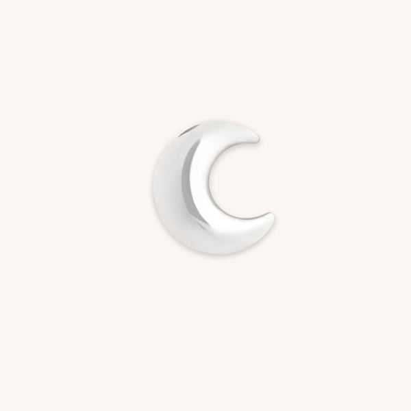 A&M Junior Collection - Moon Click Charm in 9k White Gold - Click Charm - Astrid & Miyu