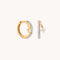 18k Gold Plated Jewellery - Pavé Crystal Illusion Huggies in Gold - Huggies - Astrid &amp; Miyu
