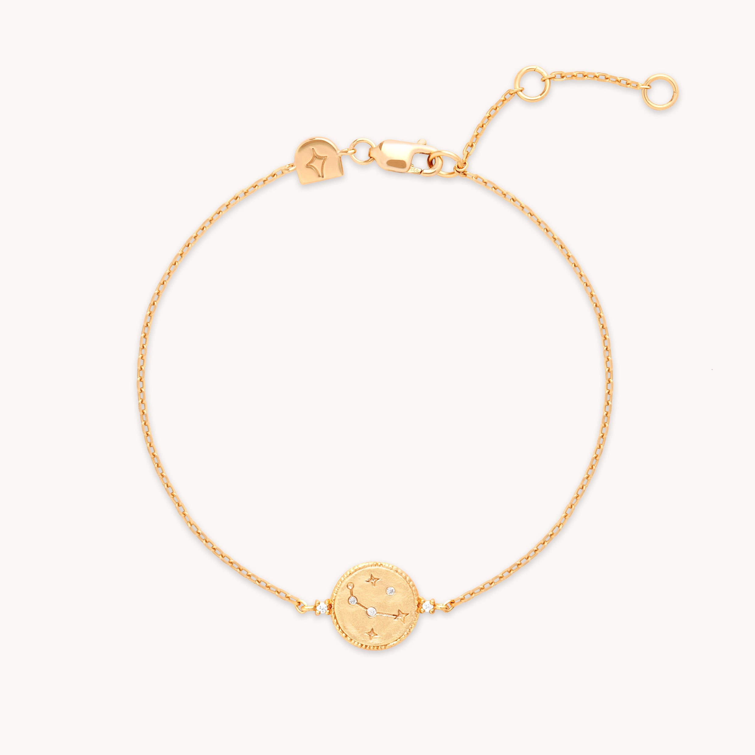 18k Gold Plated Jewellery - Aries Zodiac Bracelet in Gold - Zodiac - Astrid & Miyu