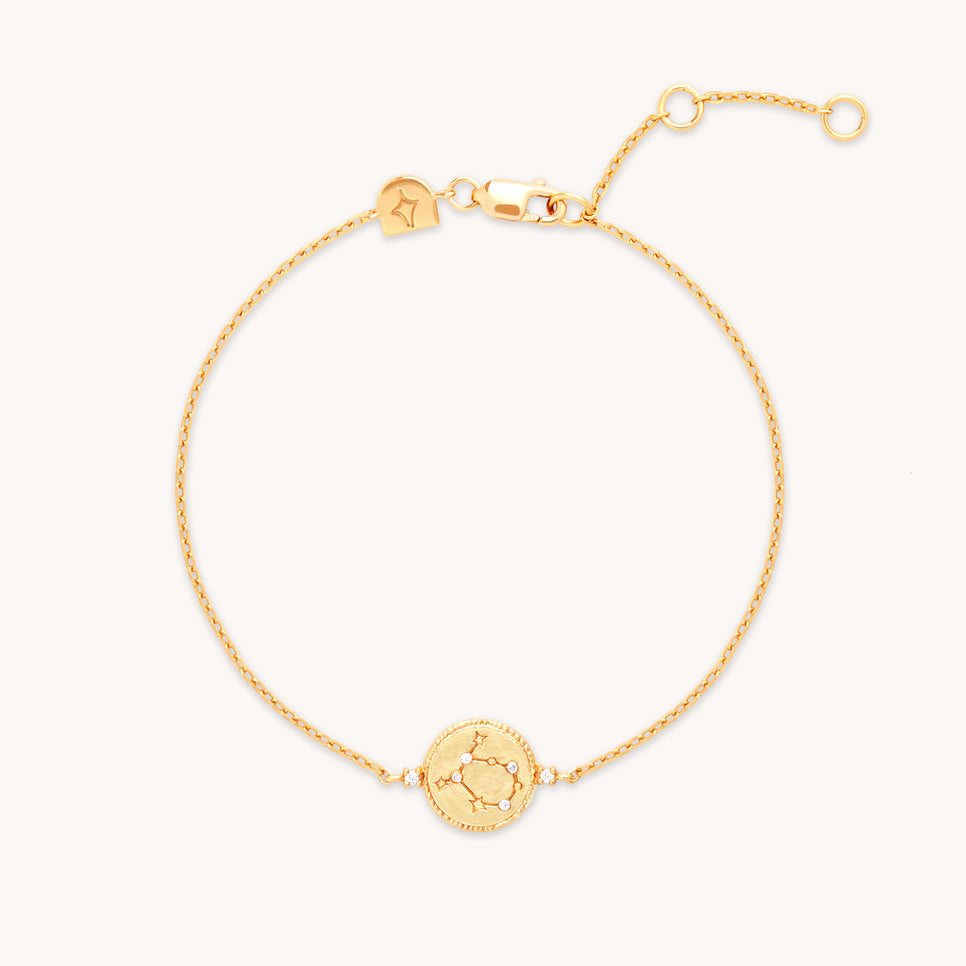 18k Gold Plated Jewellery - Gemini Zodiac Bracelet in Gold - Zodiac - Astrid &amp; Miyu