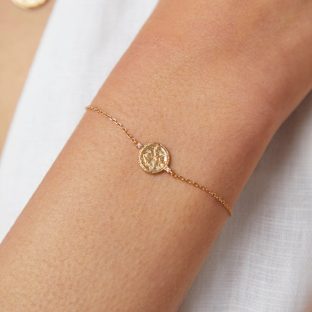 18k Gold Plated Jewellery - Sagittarius Zodiac Bracelet in Gold - Zodiac - Astrid & Miyu