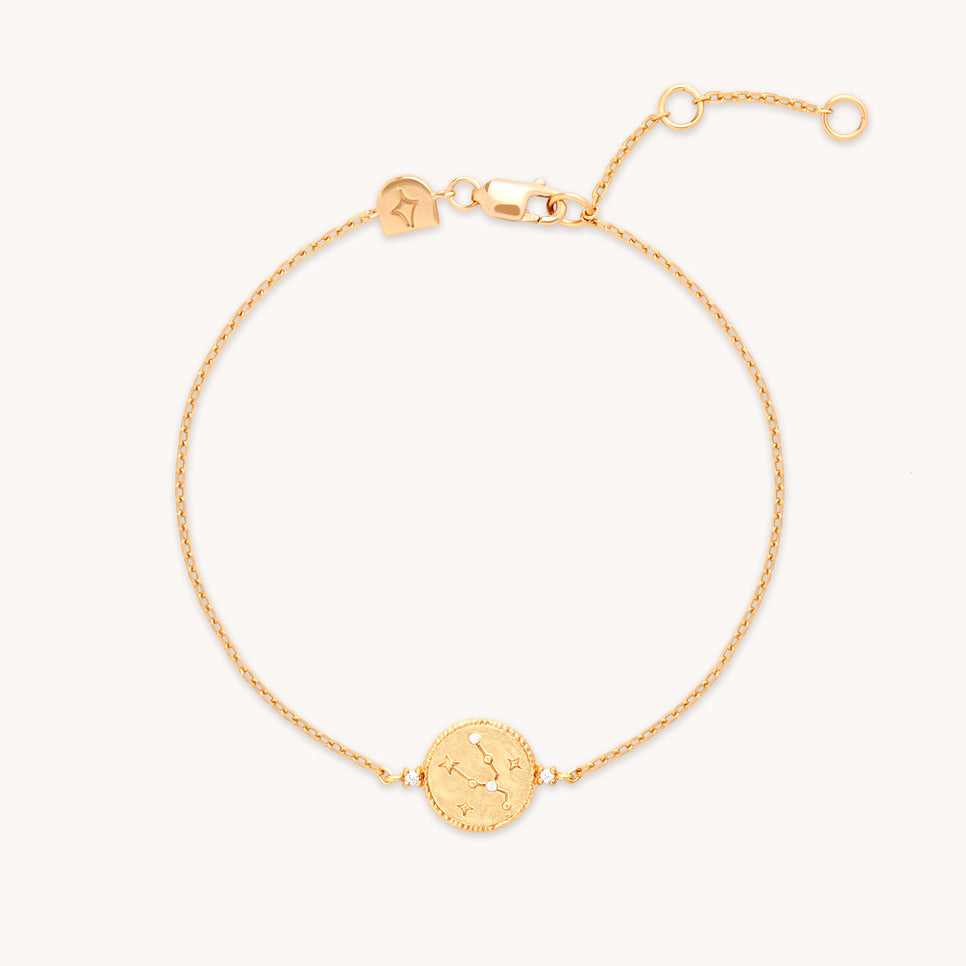 18k Gold Plated Jewellery - Taurus Zodiac Bracelet in Gold - Zodiac - Astrid & Miyu