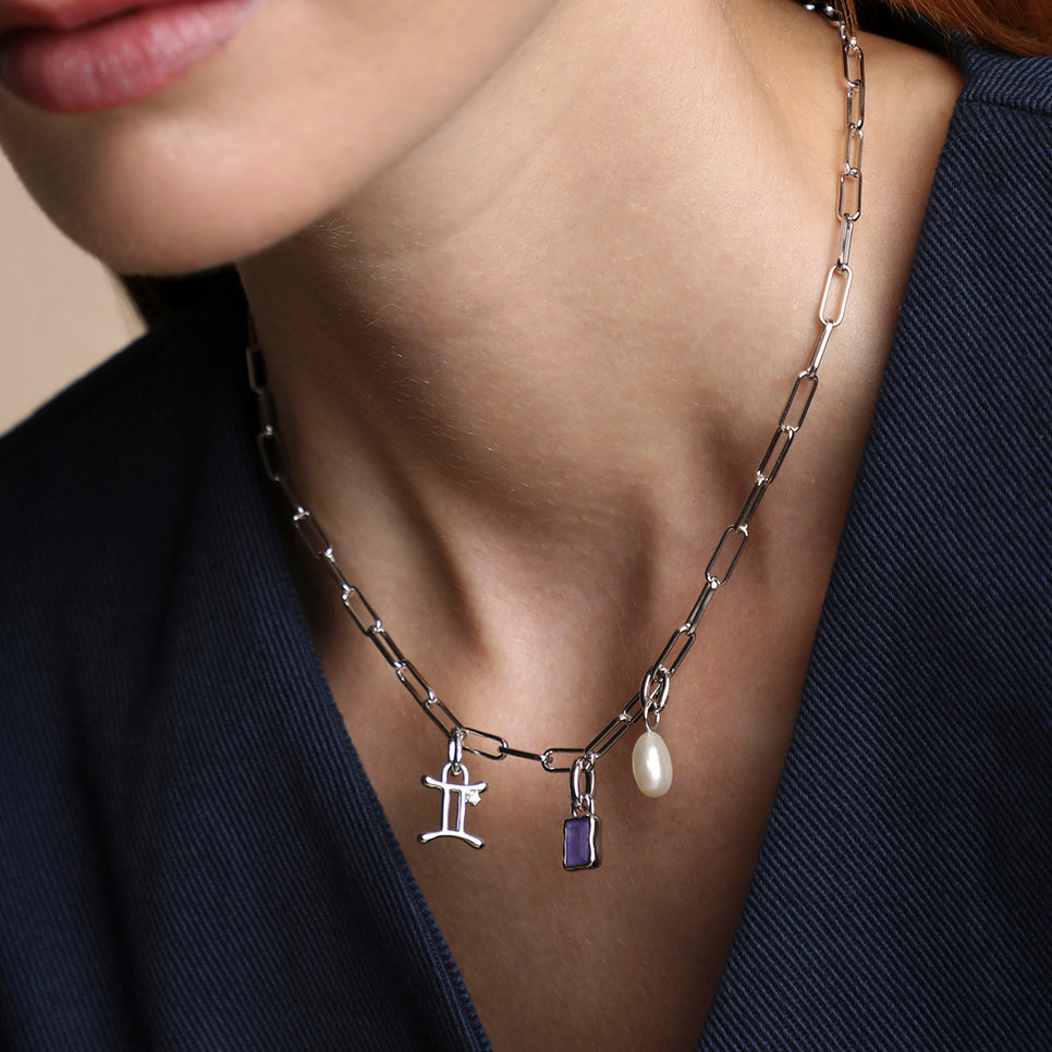 Piccadilly Necklace Charming Gift Set in Silver-Astrid & Miyu