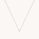 Diamond Solitaire Pendant Necklace in Solid Gold-Astrid &amp; Miyu