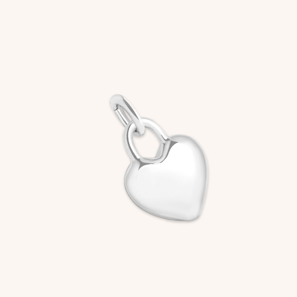 Heart Jewellery - Love Heart Talisman Charm in Silver - Talisman Charm - Astrid &amp; Miyu