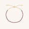 Garnet January Beaded Bracelet in Solid Gold-Astrid &amp; Miyu