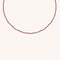 Garnet January Beaded Necklace in Solid Gold-Astrid &amp; Miyu