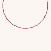 Garnet January Beaded Necklace in Solid Gold-Astrid &amp; Miyu