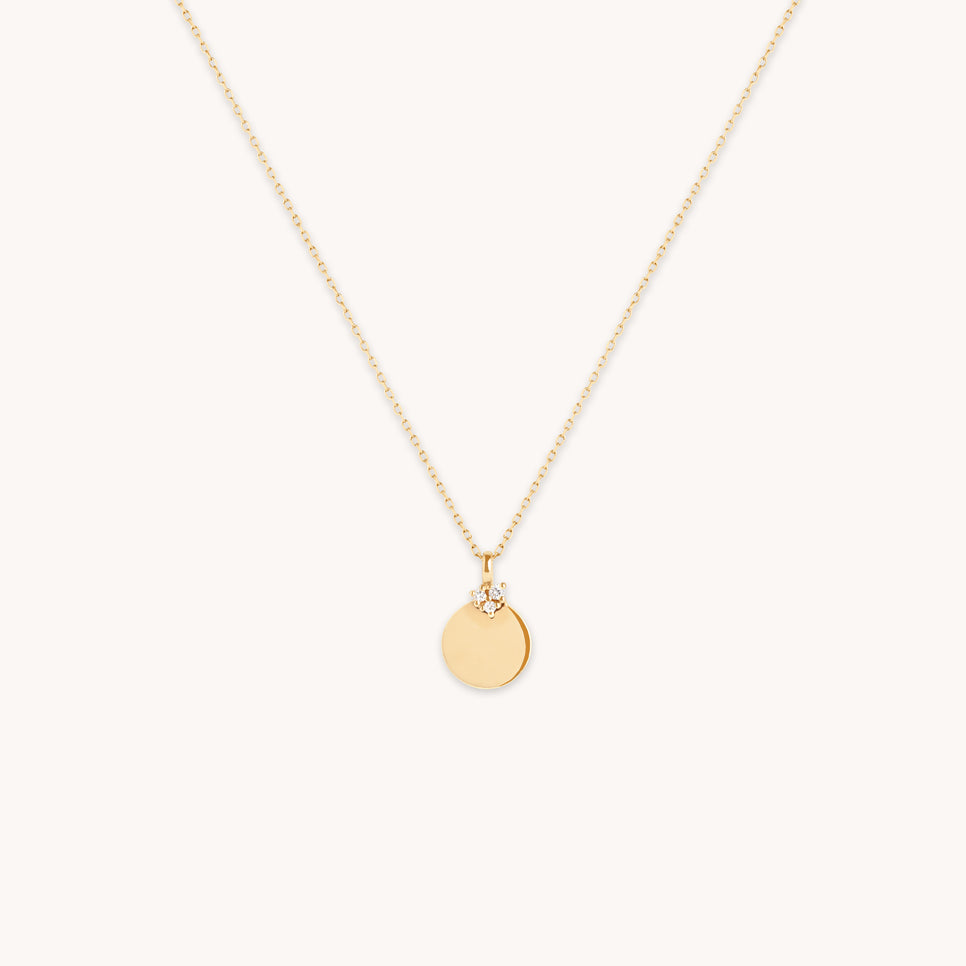 Lab Diamond Engravable Pendant Necklace-Astrid & Miyu