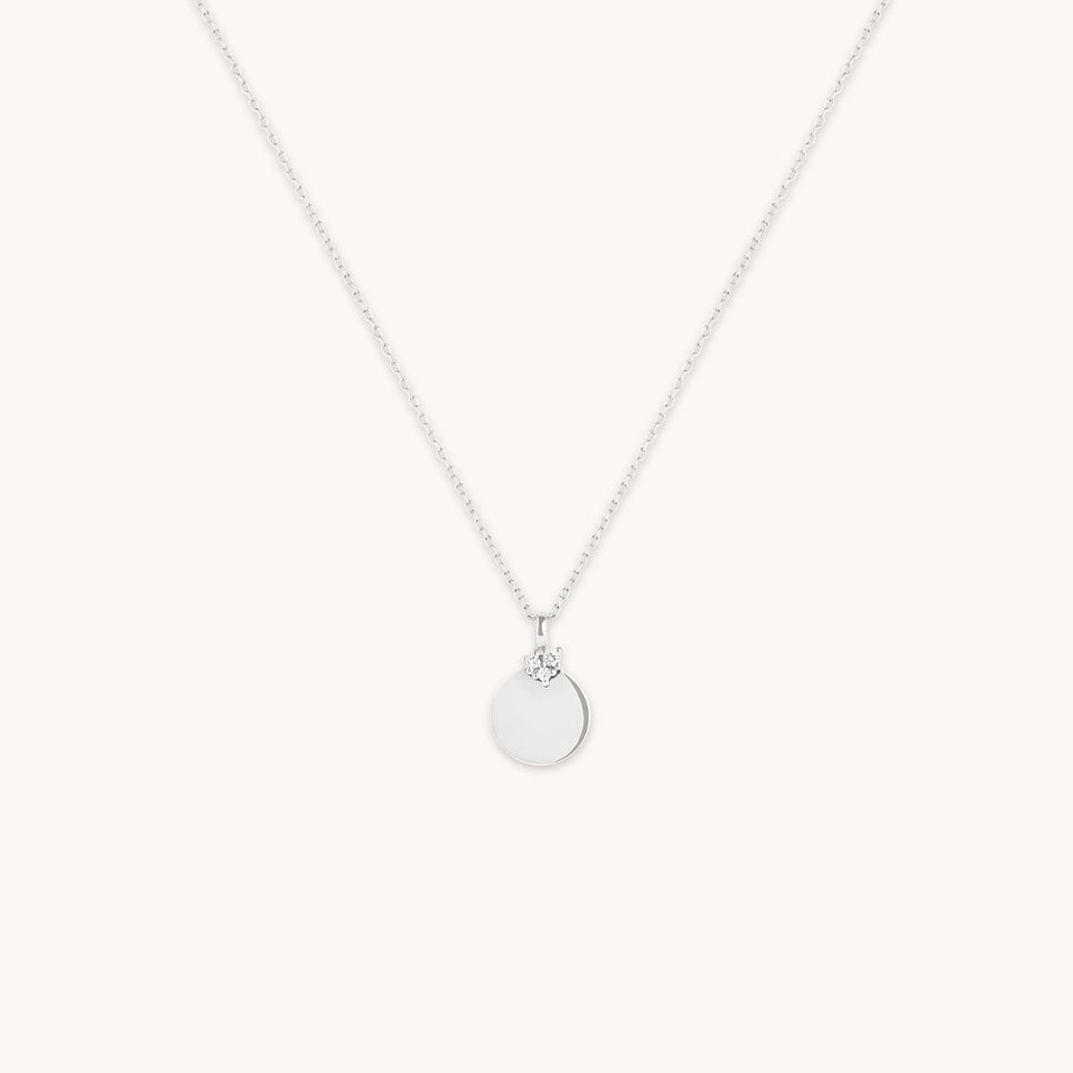 Lab Diamond Engravable Pendant Necklace-Astrid & Miyu