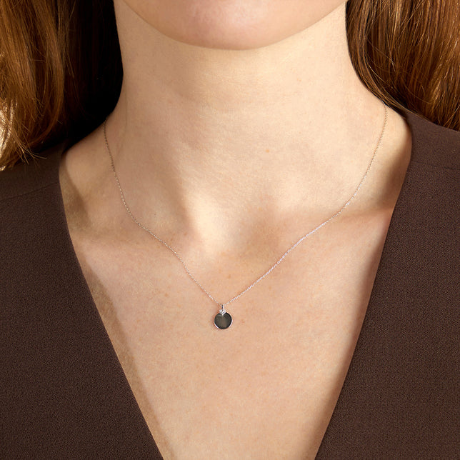 Lab Diamond Engravable Pendant Necklace-Astrid &amp; Miyu