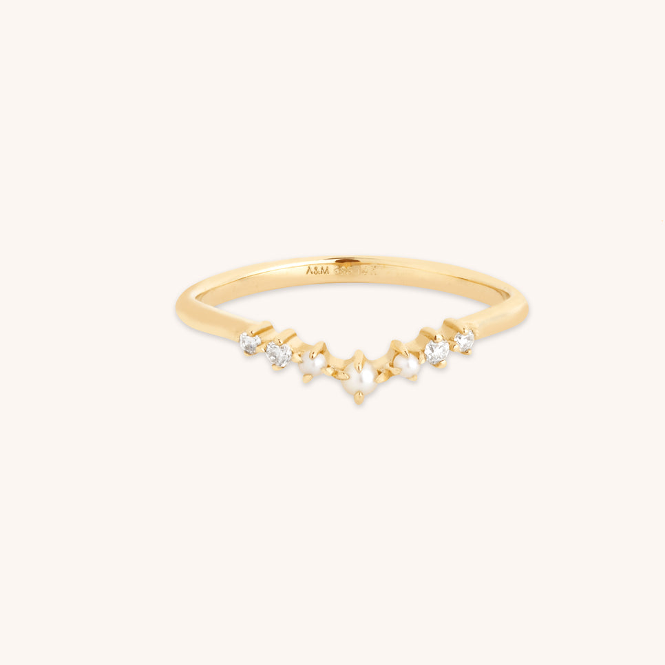 Lab Diamond & Pearl Ring-Astrid &amp; Miyu