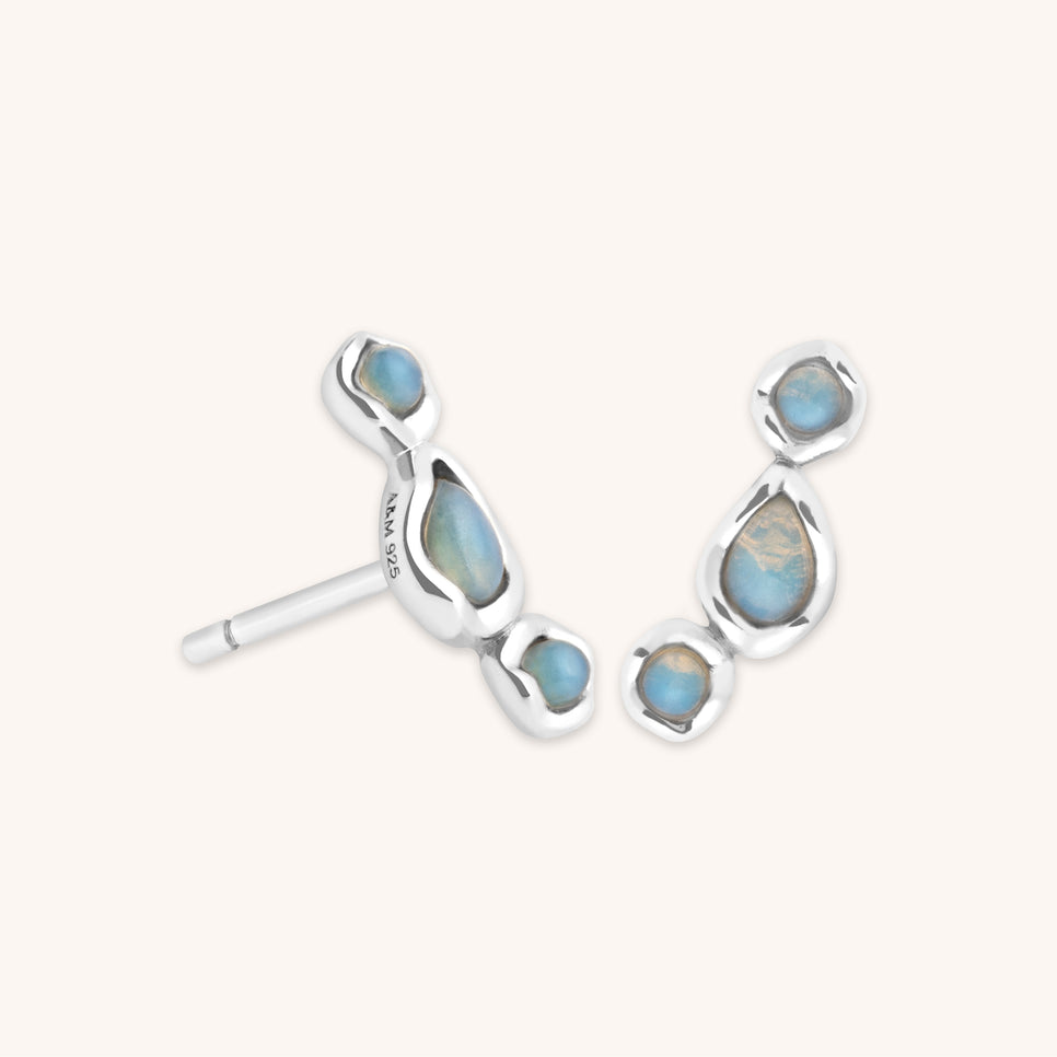 Opal Climber Studs in Silver-Astrid &amp; Miyu