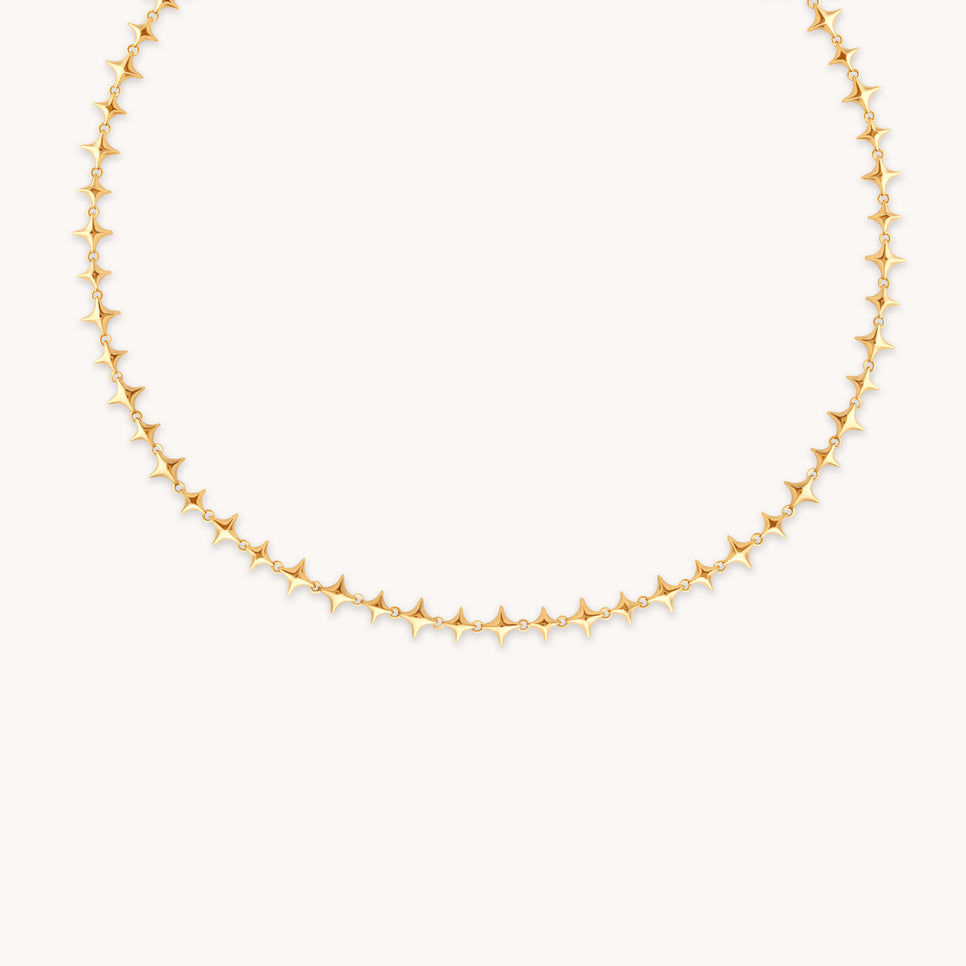 Cosmic Star Chain Necklace in Gold-Astrid &amp; Miyu
