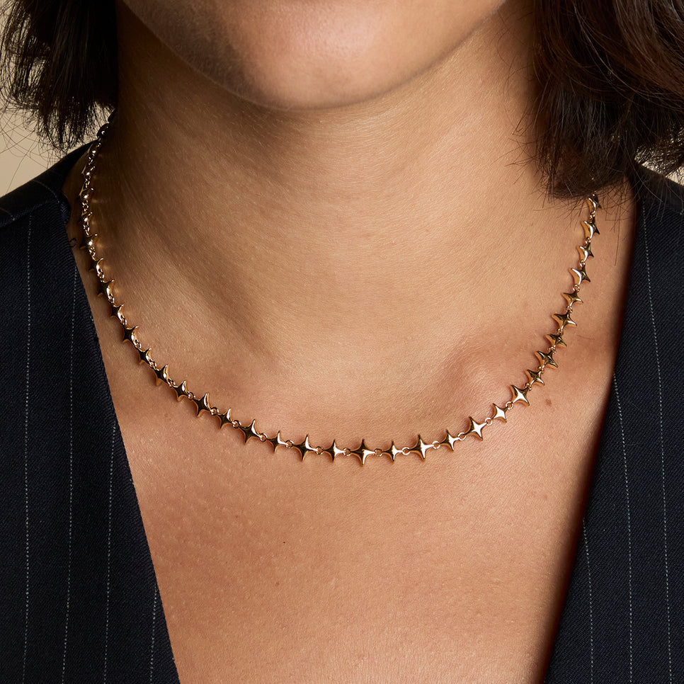 Cosmic Star Chain Necklace in Gold-Astrid &amp; Miyu