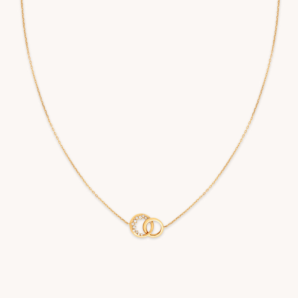 Orbit Crystal Pendant Necklace in Gold-Astrid & Miyu
