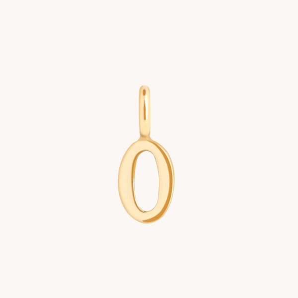Number Charms - 0 Charm 9k Gold - Welding Charm - Astrid & Miyu