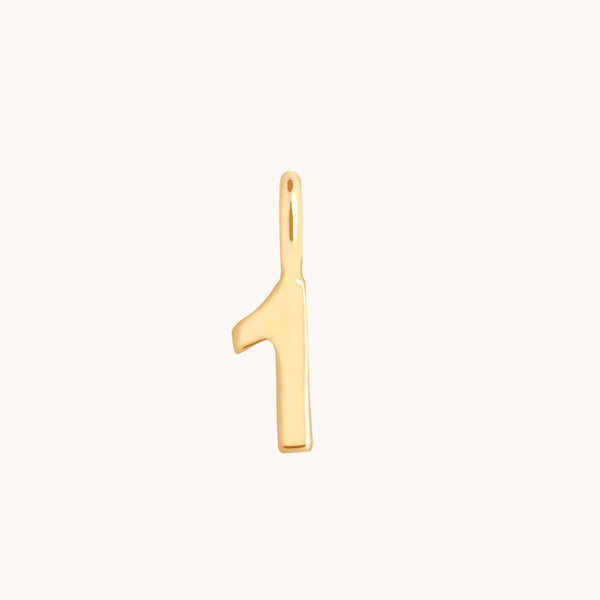 Number Charms - 1 Charm 9k Gold - Welding Charm - Astrid &amp; Miyu