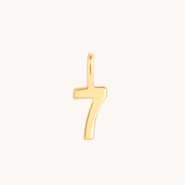 Number Charms - 7 Charm 9k Gold - Welding Charm - Astrid & Miyu