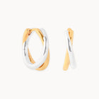 Crossover Illusion Hoops in Mixed Metal-Astrid & Miyu