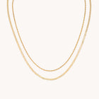 Illusion Double Chain Necklace in Gold-Astrid & Miyu