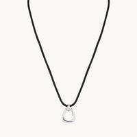 Hardware Pendant Cord Necklace in Silver-Astrid &amp; Miyu