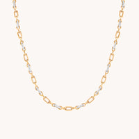 Pavé Chain Link Necklace in Gold-Astrid &amp; Miyu
