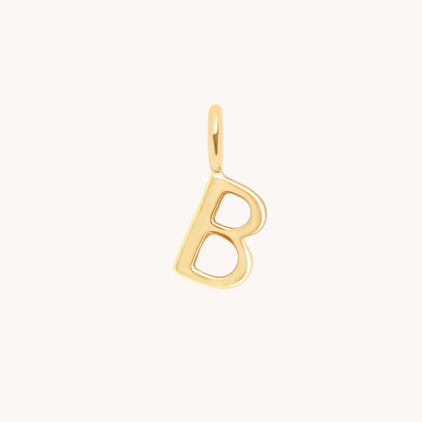 Initial Charms - B Initial Charm 9k Gold - Welding Charm - Astrid &amp; Miyu