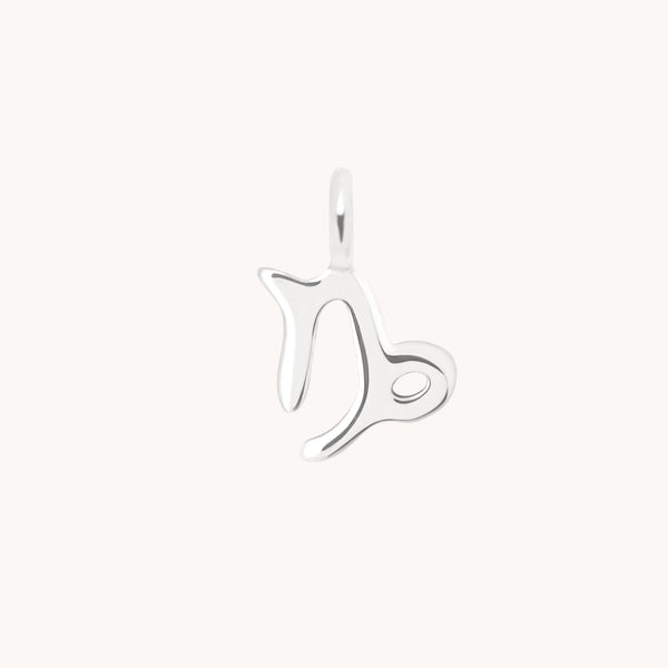 Capricorn Jewellery - Capricorn Zodiac Charm 9k White Gold - Welding Charm - Astrid & Miyu