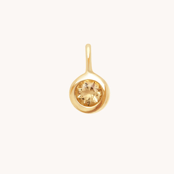 Birthstone Charms - Citrine Exploration Charm 9k Gold - Welding Charm - Astrid & Miyu