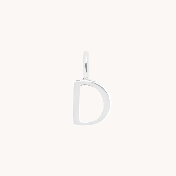 Initial Charms - D Initial Charm 9k White Gold - Welding Charm - Astrid &amp; Miyu