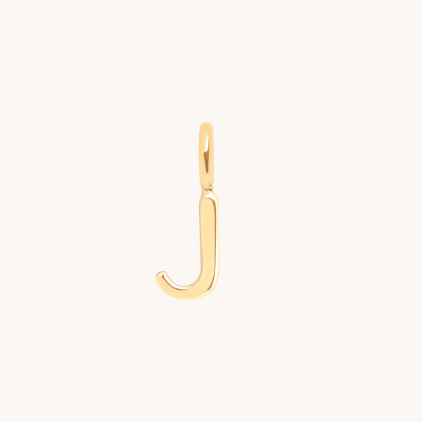 Initial Charms - J Initial Charm 9k Gold - Welding Charm - Astrid & Miyu