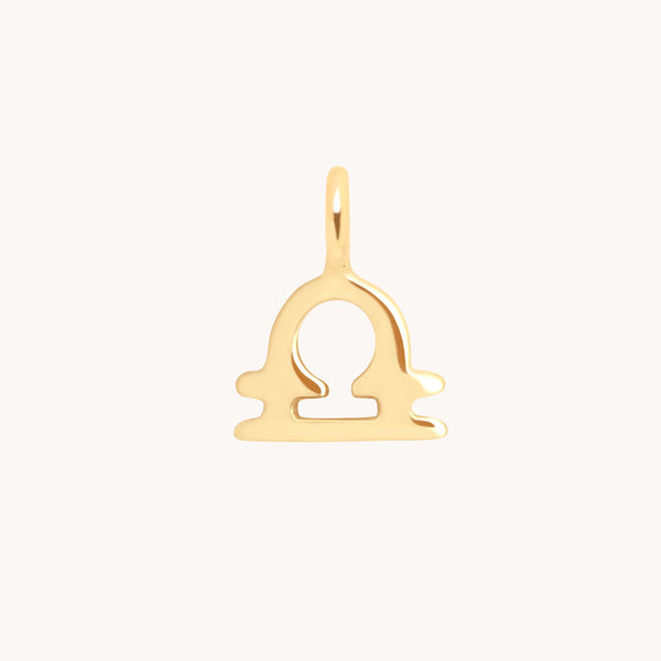 Libra Jewellery - Libra Zodiac Charm 9k Gold - Welding Charm - Astrid & Miyu