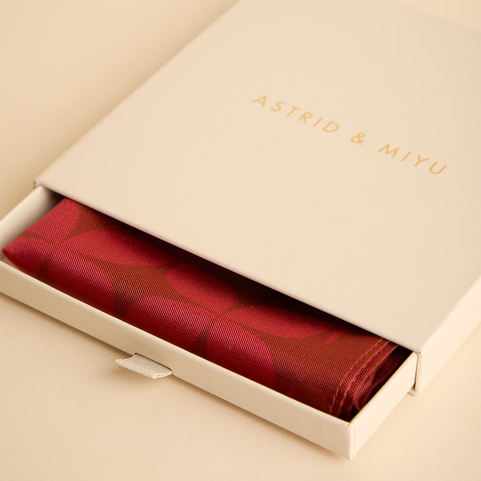 Silk Scarf in Red-Astrid &amp; Miyu