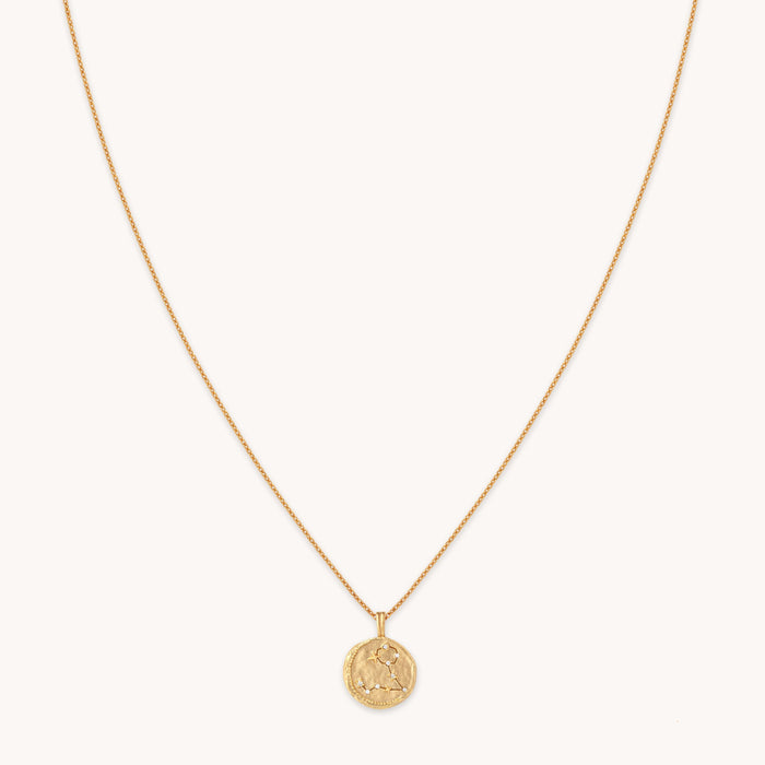 Pisces Zodiac Pendant Necklace in Gold