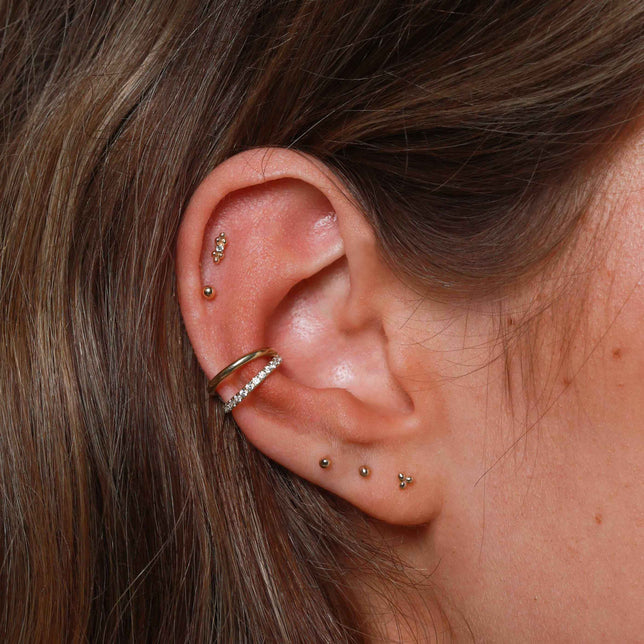 Earrings - Small Ball Stud Earrings in Solid Gold - Stud Earrings - Astrid &amp; Miyu