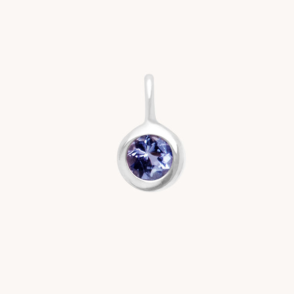 Birthstone Charms - Tanzanite Faith Charm 9k White Gold - Welding Charm - Astrid & Miyu