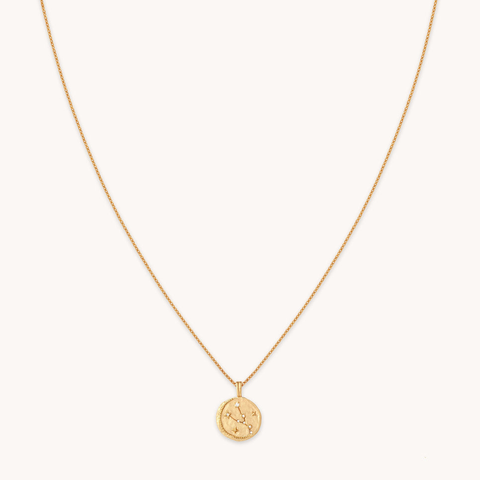 Taurus Zodiac Pendant Necklace in Gold