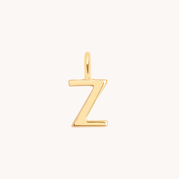 Initial Charms - Z Initial Charm 9k Gold - Welding Charm - Astrid & Miyu