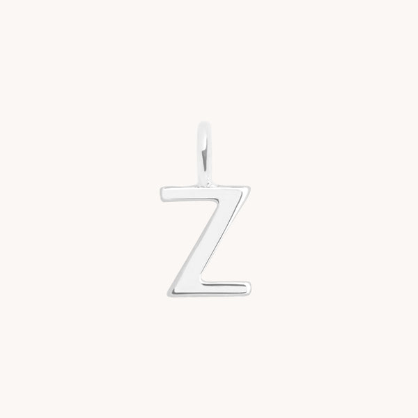 Initial Charms - Z Initial Charm 9k White Gold - Welding Charm - Astrid & Miyu